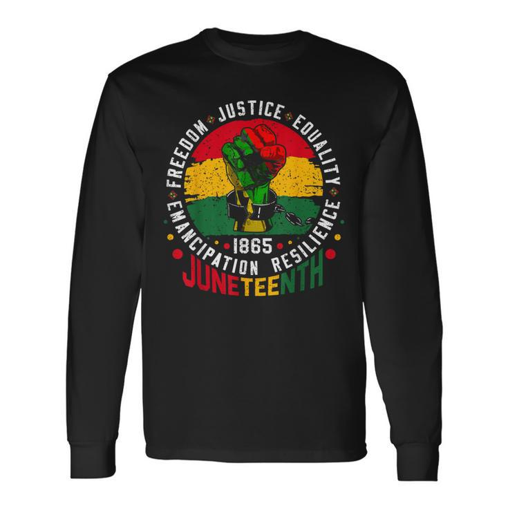 Junenth African American Black History 1865 Junenth Long Sleeve T-Shirt