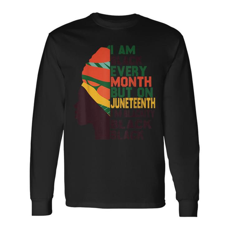 Junenth African American Pride Queen Black Month History Long Sleeve T-Shirt T-Shirt