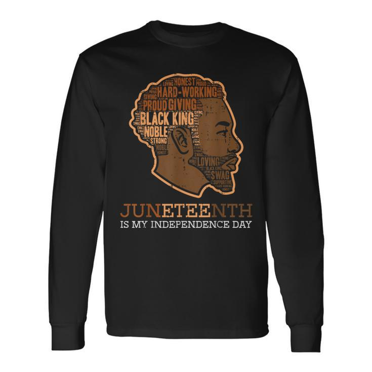 Junenth Black King Independence Day Melanin Dad Ns Long Sleeve T-Shirt T-Shirt