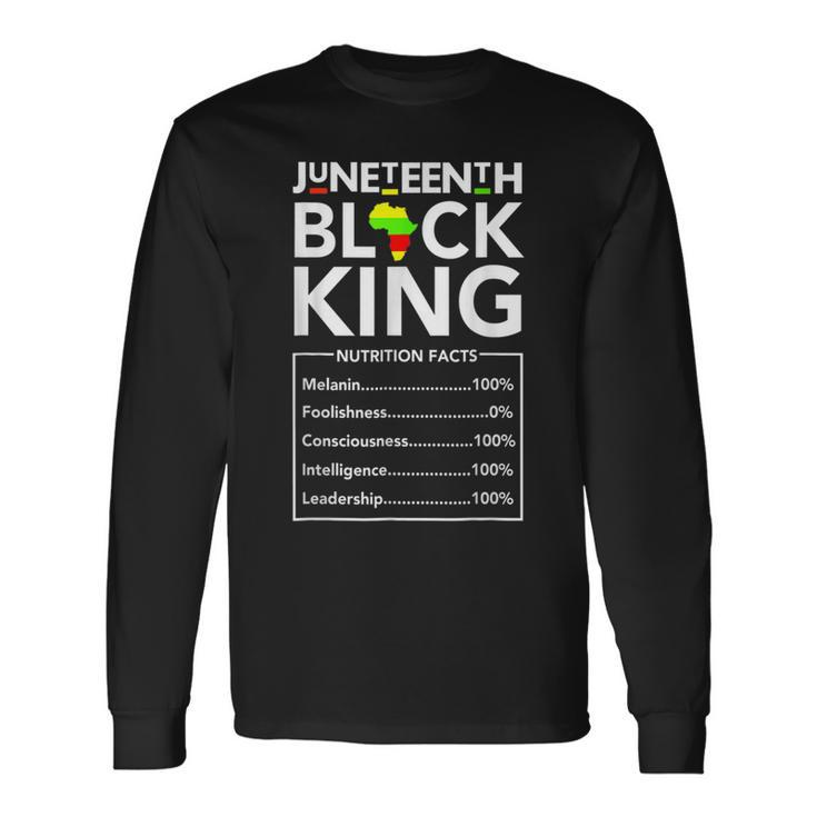 Junenth Black King Melanin Dad Fathers Day Father Fun Long Sleeve T-Shirt T-Shirt