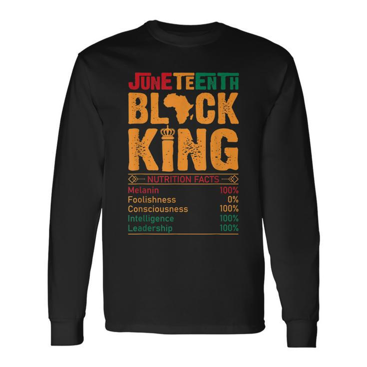 Junenth Black King Nutritional Melanin Dad Fathers Day Long Sleeve T-Shirt T-Shirt