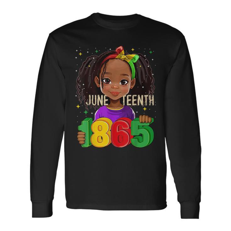 Junenth Celebrating 1865 Melanin Black Girl Kid Toodlers Long Sleeve T-Shirt