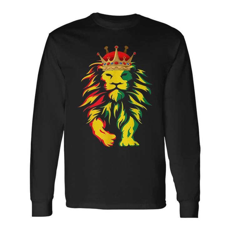 Junenth Is My Independence Day Black King Lion Father Day Long Sleeve T-Shirt T-Shirt