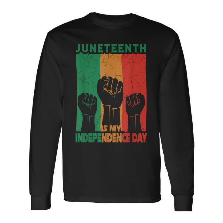 Junenth Is My Independence Day Black Queen King Cute Girl Long Sleeve T-Shirt T-Shirt