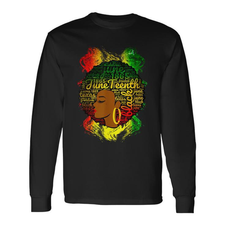 Junenth Proud Black African American Ladies Honor 1865 Long Sleeve T-Shirt T-Shirt