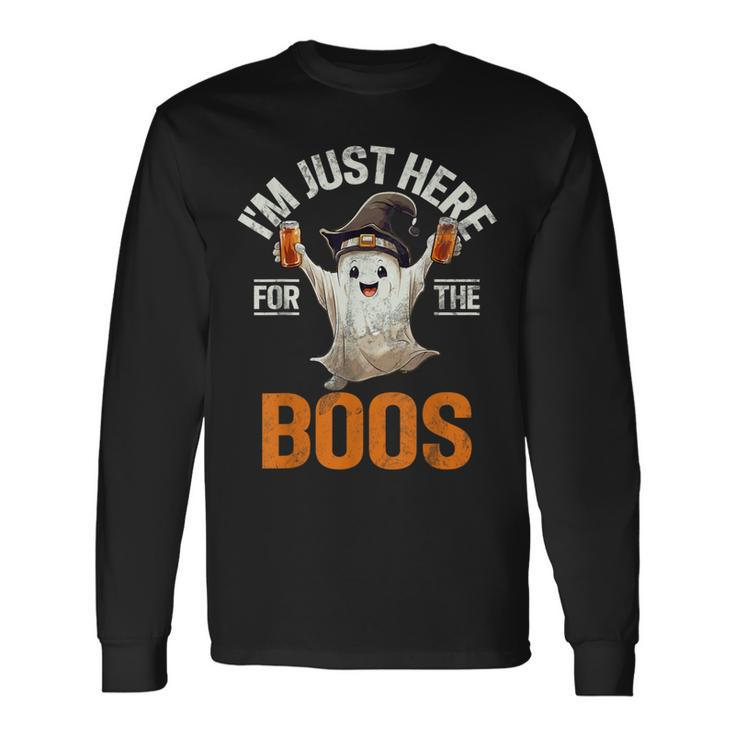 Just Here For The Boos Halloween Costume Halloween Long Sleeve T-Shirt
