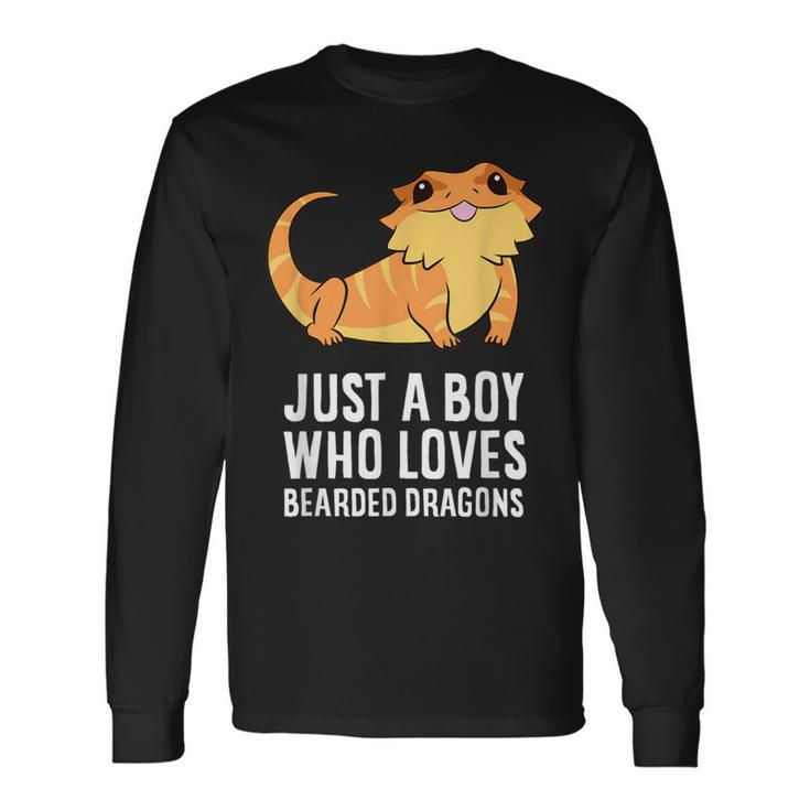 Just A Boy Who Loves Bearded Dragons Long Sleeve T-Shirt