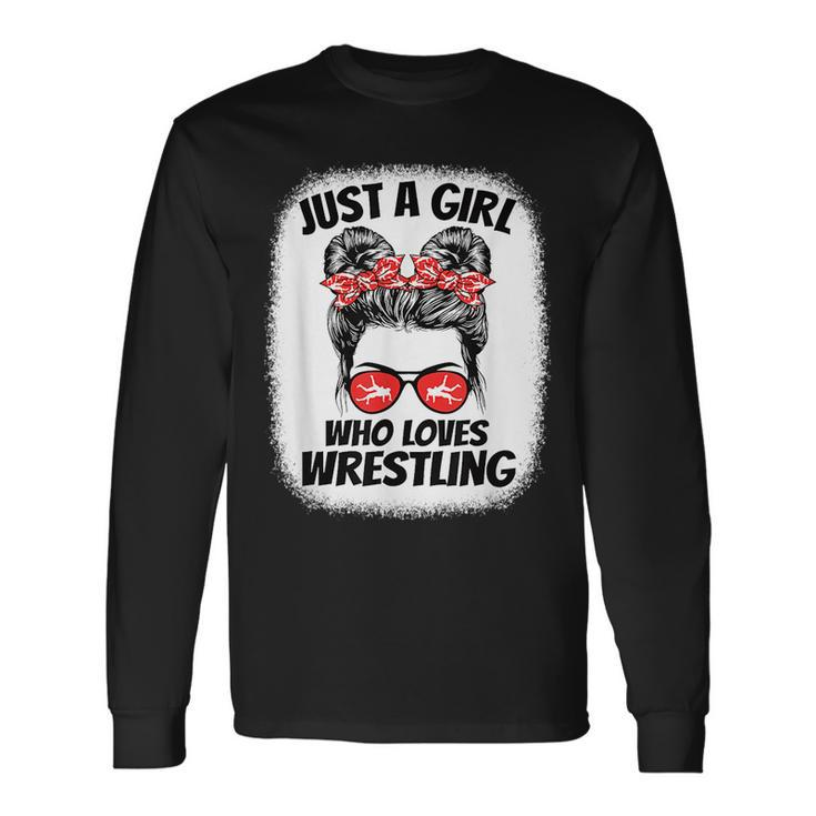 Just A Girl Who Loves Wrestling Wrestler Girls Long Sleeve T-Shirt T-Shirt