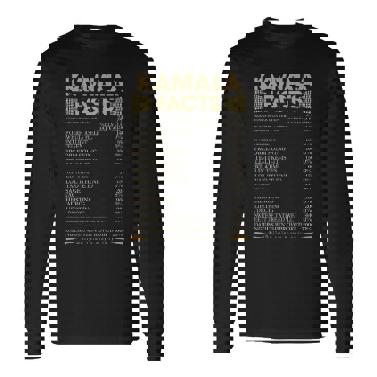 Kamala Name Kamala Facts Long Sleeve T-Shirt
