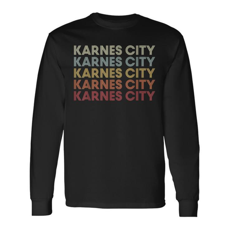 Karnes-City Texas Karnes-City Tx Retro Vintage Text Long Sleeve T-Shirt