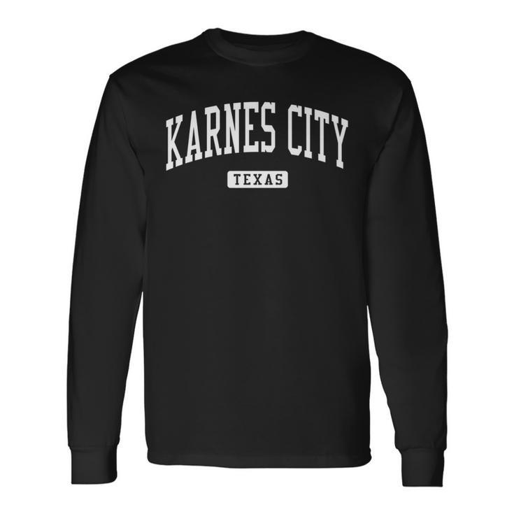 Karnes City Texas Tx Vintage Athletic Sports Long Sleeve T-Shirt