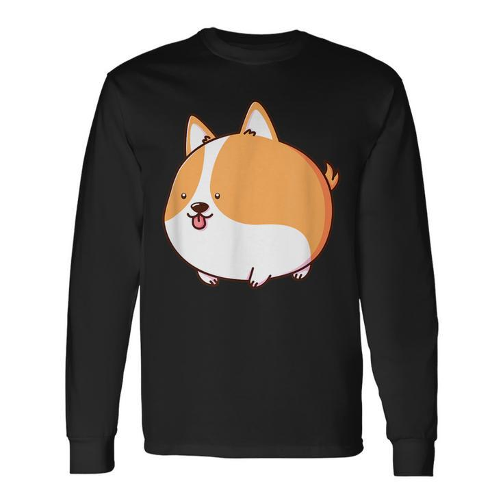 Kawaii Cute Chubby Fat Chunky Corgi Dog Animal Lover Long Sleeve T-Shirt T-Shirt
