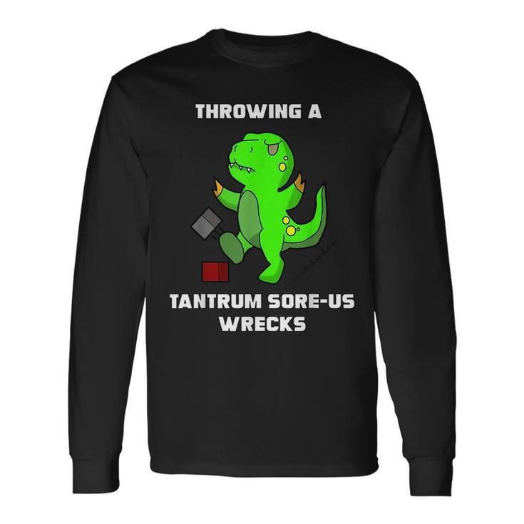 Kawaii T-Rex Tantrum Humor Long Sleeve T-Shirt T-Shirt