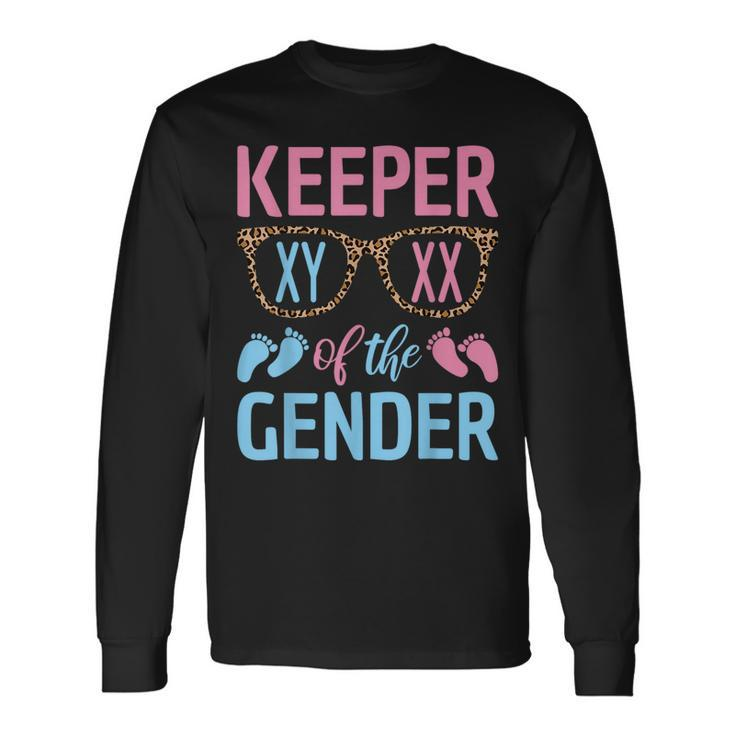 Keeper Of The Gender Baby Shower Gender Reveal Party Outfit Long Sleeve T-Shirt T-Shirt