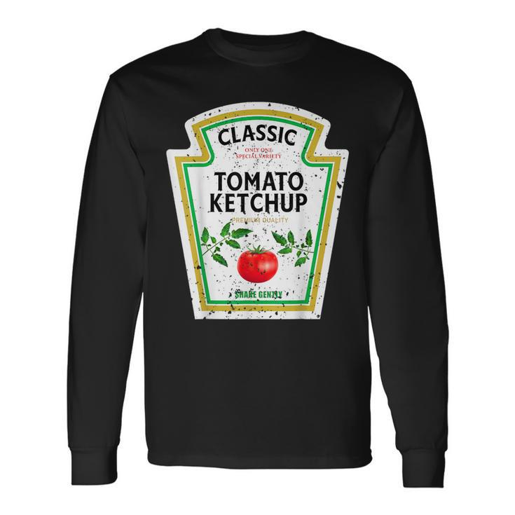 Ketchup Halloween 2023 Costume Matching Couple Mustard Mayo Long Sleeve T-Shirt T-Shirt