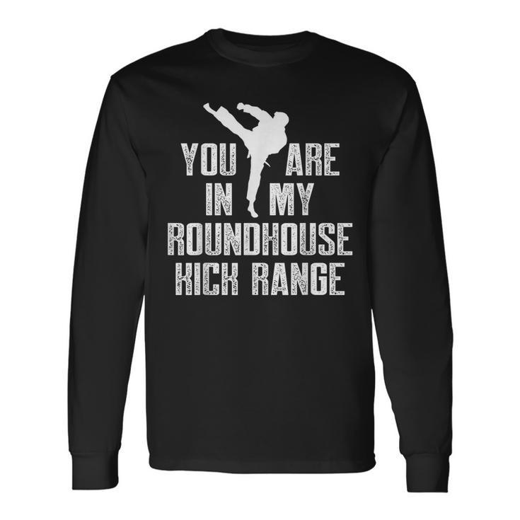 Kickboxing Range Kick Boxing Workout Long Sleeve T-Shirt Gifts ideas