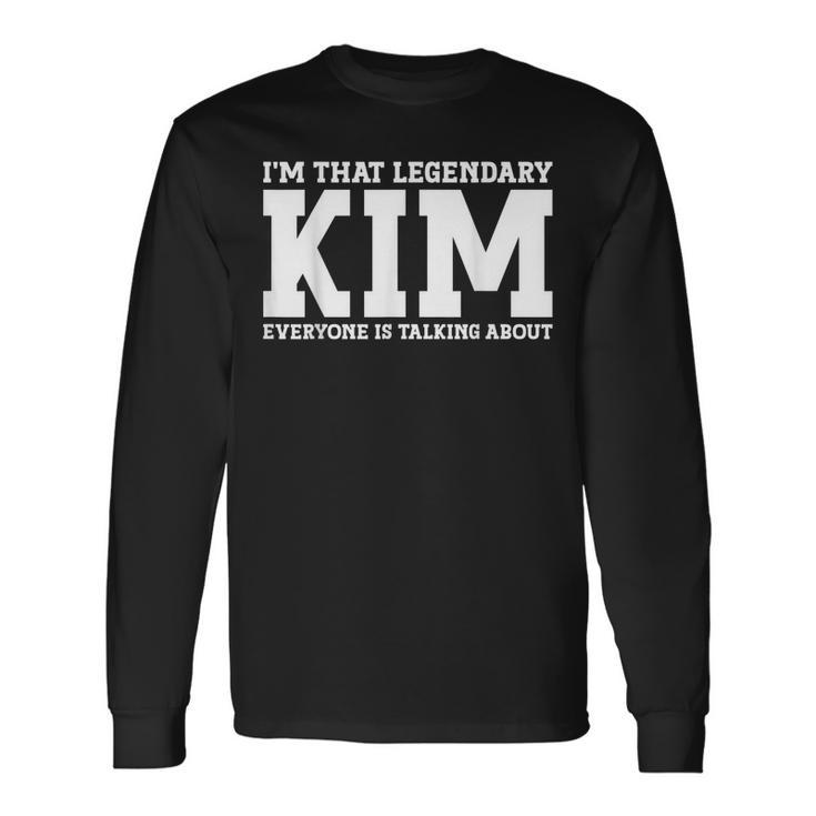 Kim Surname Team Last Name Kim Long Sleeve T-Shirt T-Shirt