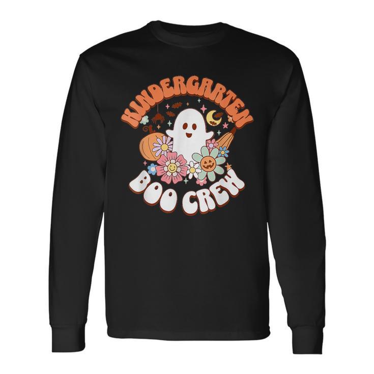 Kindergarten Boo Crew Ghost Pumpkin Kindie Cute Halloween Long Sleeve T-Shirt