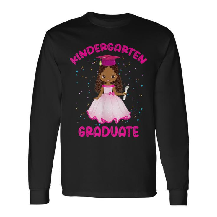 Kindergarten Gradute Black Girls Melanin African American Long Sleeve T-Shirt