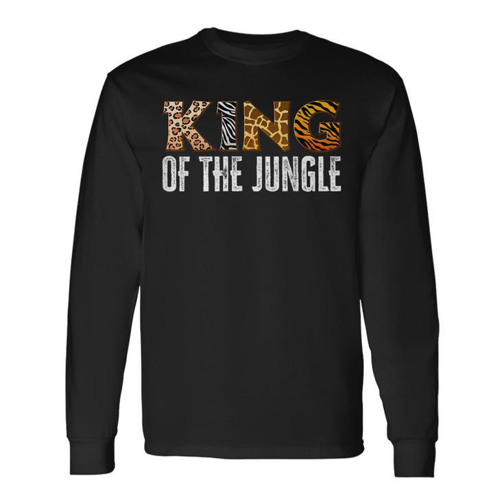 King Of The Jungle Zoo Safari Squad Family Birthday Party Long Sleeve Gifts ideas