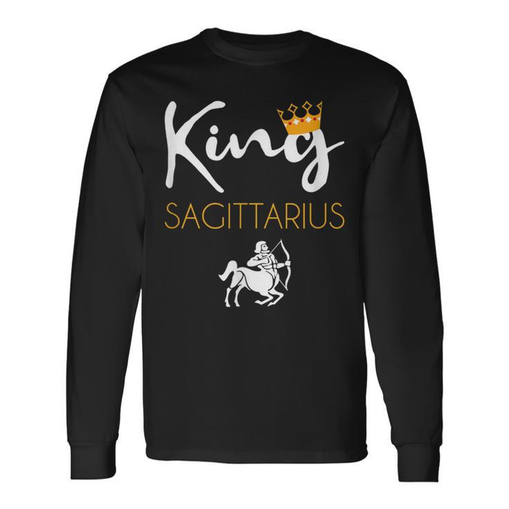 King Sagittarius Astrology Birthday Zodiac Signs Sagittarius Long Sleeve T-Shirt