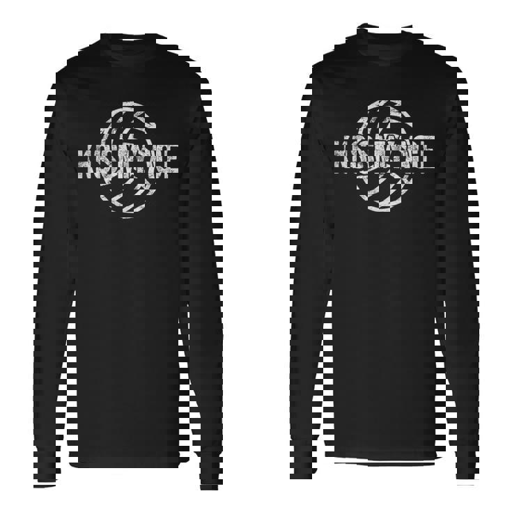 Kiss My Ace Volleyball Pun Indoor & Beach Long Sleeve T-Shirt