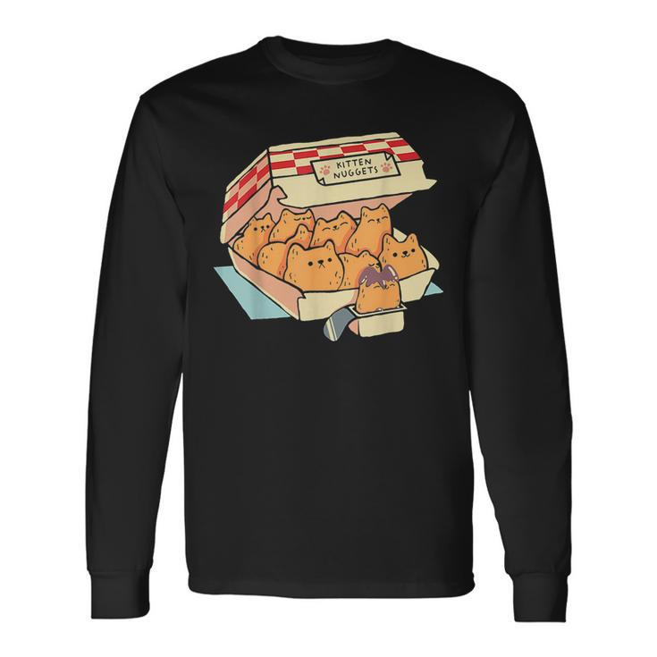 Kitten Nuggets Cat Cake Box Long Sleeve T-Shirt T-Shirt