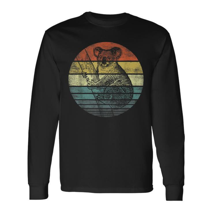 Koala Bear Retro Sunset Animal Lover Koala Silhouette Long Sleeve T-Shirt T-Shirt
