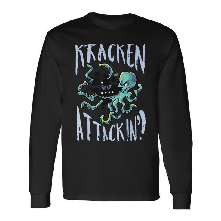 Kracken Attacking Long Sleeve T-Shirt