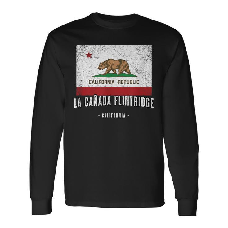 La Cañada Flintridge California City Souvenir Ca Flag Long Sleeve T-Shirt