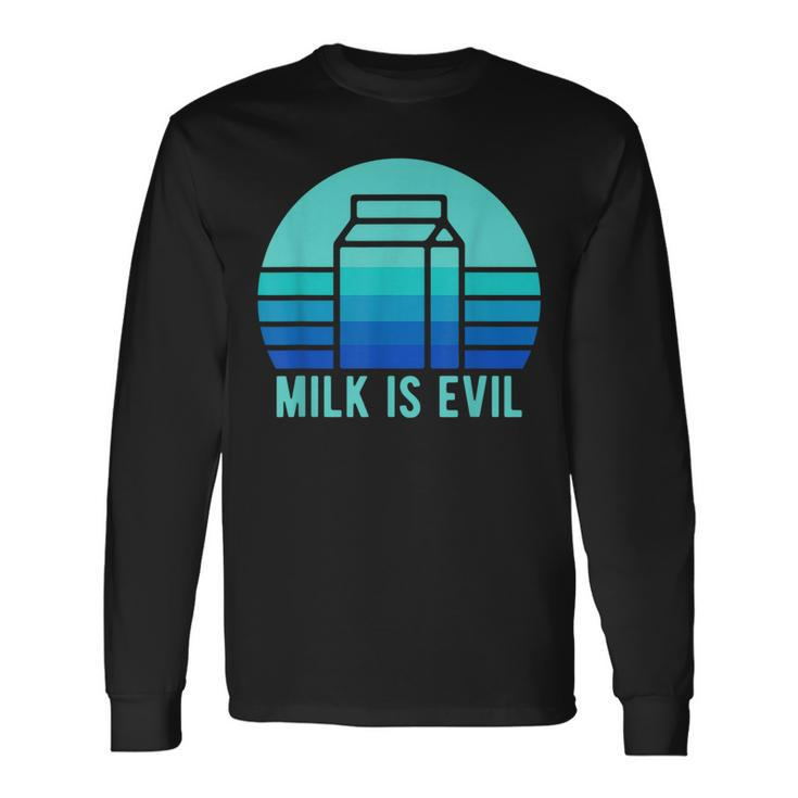 Lactose Intolerant Vintage Milk Dairy Is Evil Long Sleeve T-Shirt T-Shirt