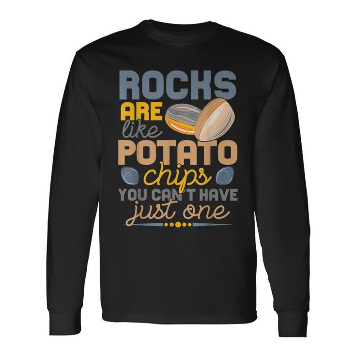 Lapidary Humor Geology Rock Collecting Geologist Geographer Long Sleeve T-Shirt Gifts ideas