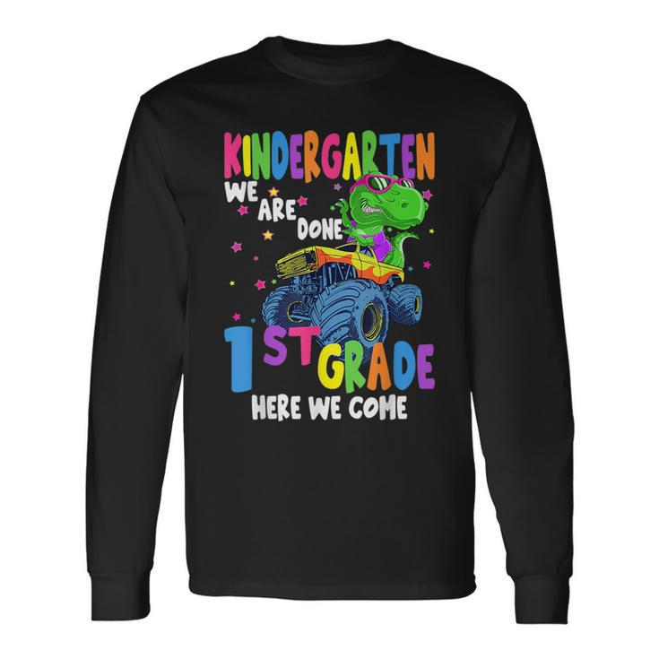 Last Day Of School Kindergarten Truck Dinosaur Graduate Long Sleeve T-Shirt T-Shirt Gifts ideas