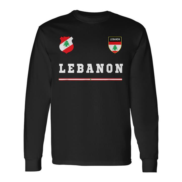 Lebanon SportSoccer Jersey Flag Football Beirut Long Sleeve T-Shirt T-Shirt