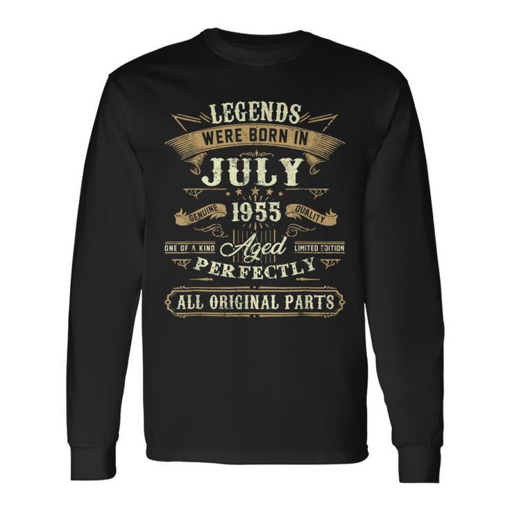 Legends Were Born In July 1955 66Th Birthday Long Sleeve T-Shirt