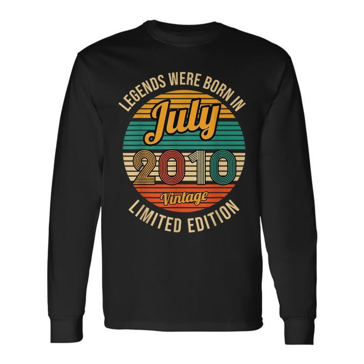 Legends Were Born In July 2010 12Th Birthday Long Sleeve T-Shirt