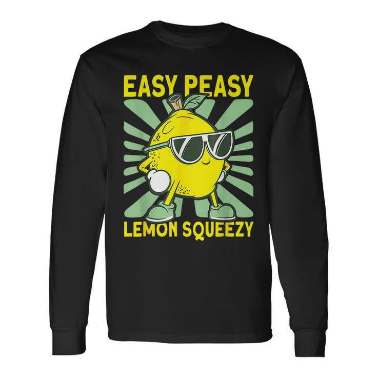 Lemonade Dealer Easy Peasy Lemon Squeezy Lemonade Stand Boss Long Sleeve