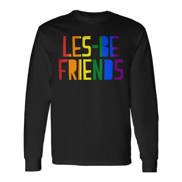 Les-Be Friends Cute Lgbtq Lesbian Pride Aesthetic Long Sleeve T-Shirt T-Shirt
