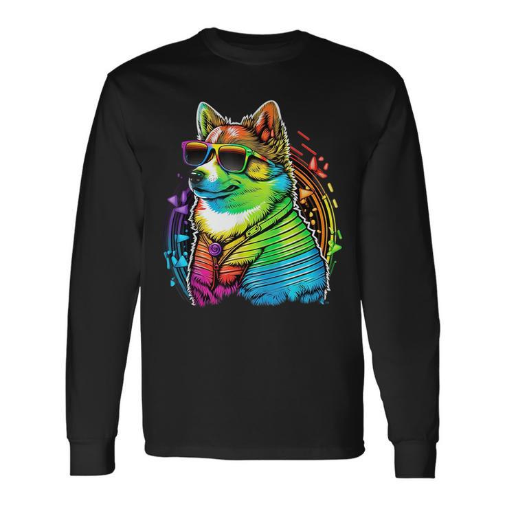 Lesbian Lgbt Gay Pride Swedish Vallhund Dog Long Sleeve T-Shirt T-Shirt