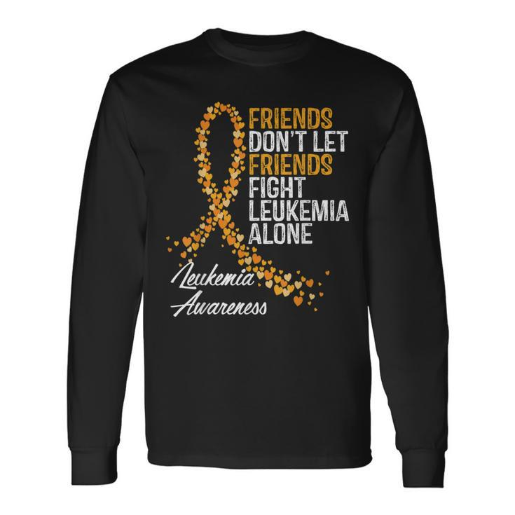 Leukemia Awareness Friends Support Blood Cancer Long Sleeve T-Shirt