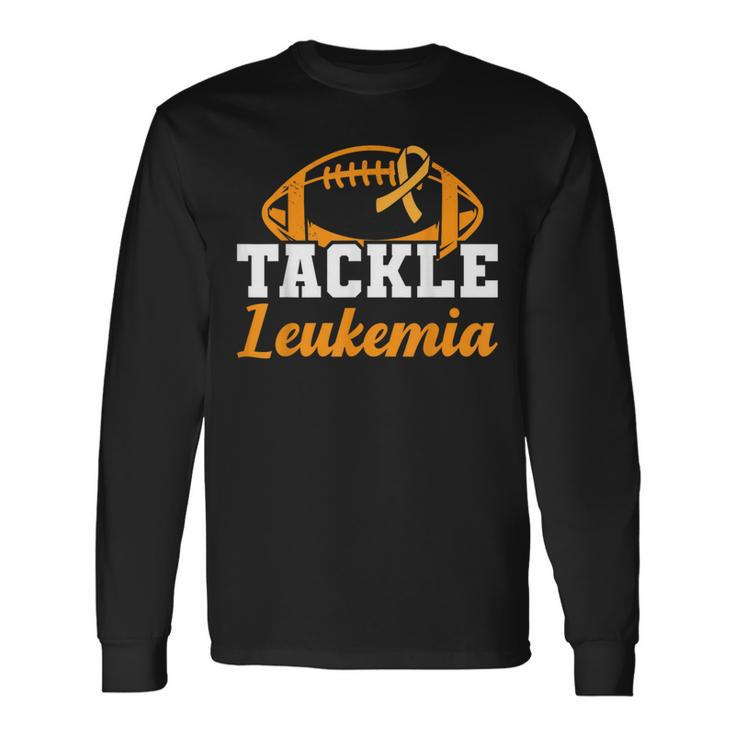 Leukemia Warrior Blood Cancer Awareness Tackle Leukemia Long Sleeve T-Shirt