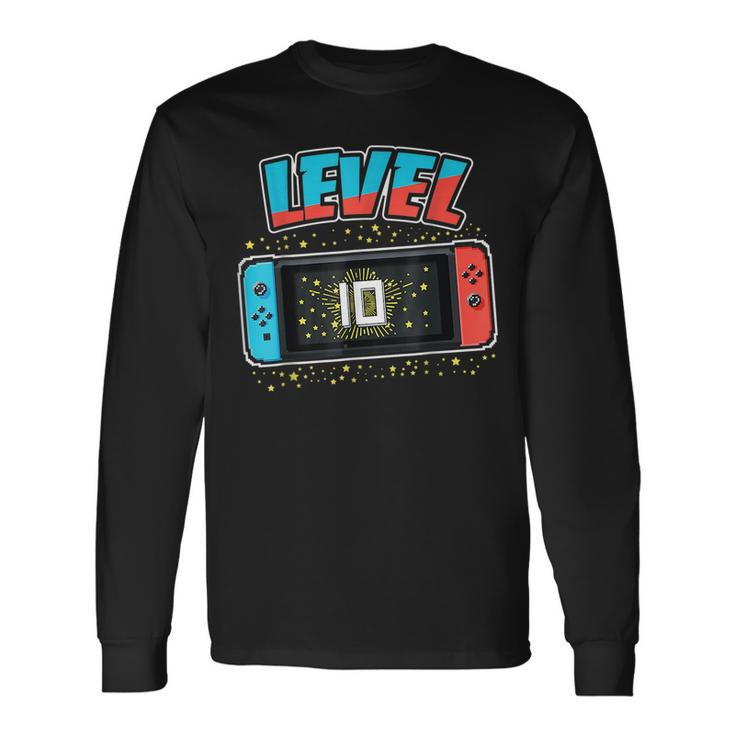 Level 10 Birthday Boy 10 Years Old Video Games Long Sleeve T-Shirt T-Shirt