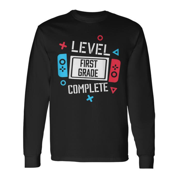 Level 1St Grade Complete Video Game Happy Last Day Of School Long Sleeve T-Shirt T-Shirt