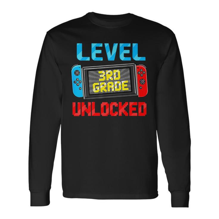 Level 3Rd Grade Unlocked Back To School First Day Boy Girl 3Rd Grade Long Sleeve T-Shirt T-Shirt