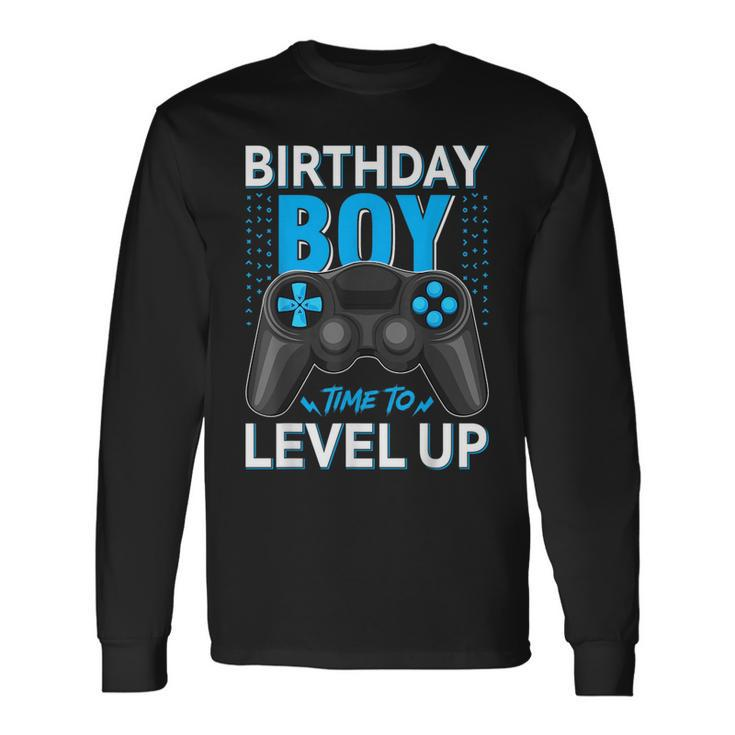 Level Up Birthday Boy Gamer Party Video Game Long Sleeve T-Shirt T-Shirt