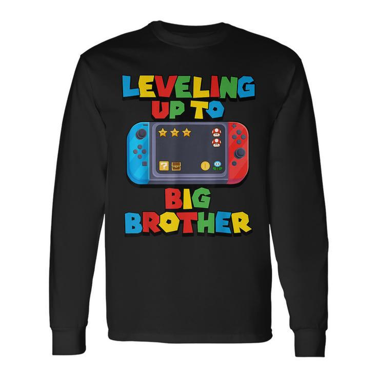 Leveling Up To Big Brother Video Game Gamer Boys Long Sleeve T-Shirt