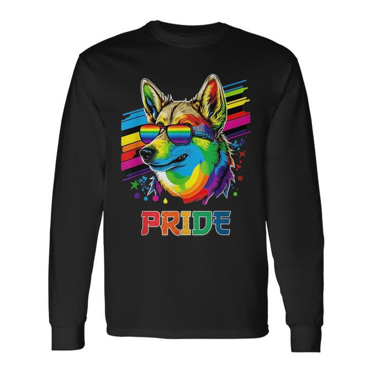 Lgbt Lesbian Gay Pride Swedish Vallhund Dog Long Sleeve T-Shirt T-Shirt