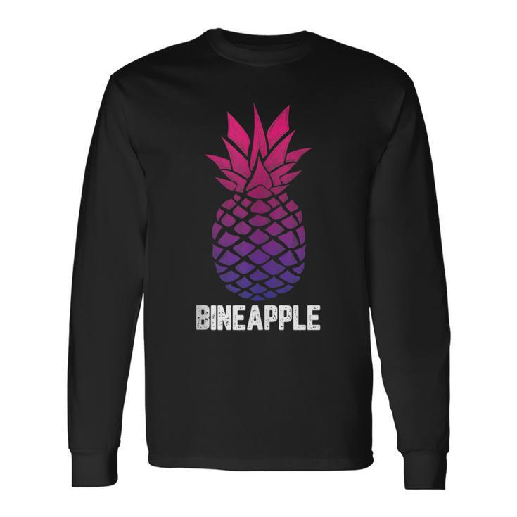 Lgbt-Q Bi-Sexual Pineapple Tropical Summer Cool Pride Long Sleeve T-Shirt T-Shirt