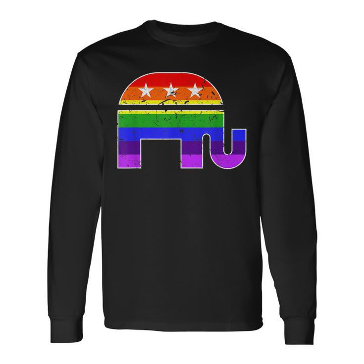Lgbtq Gay Pride Conservative Republican Capitalist Politics Long Sleeve T-Shirt