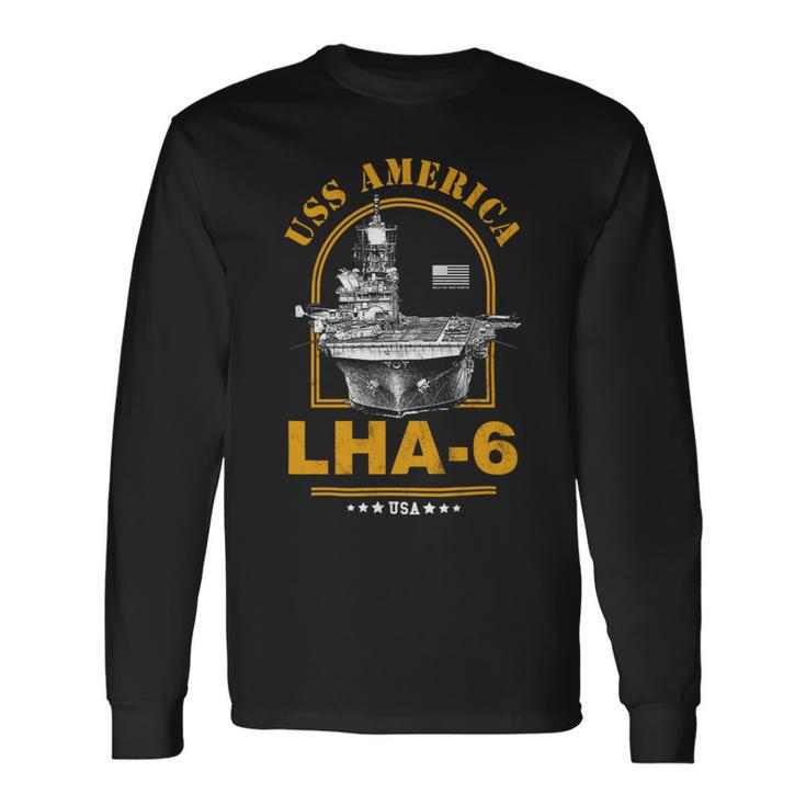 Lha-6 Uss America Long Sleeve T-Shirt
